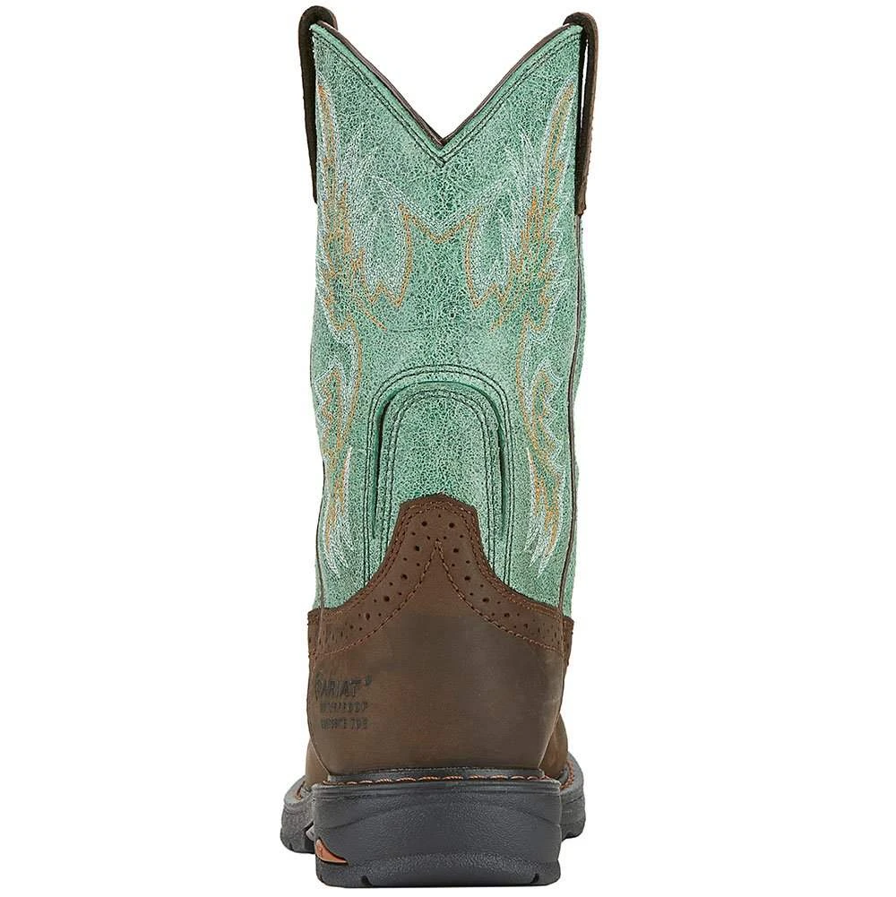 Ariat Tracey Oily Distressed Brown 9` Turq Top 2 Ariat Tracey Oily Distressed Brown 9` Turq Top - Image 2
