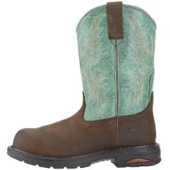 Ariat Tracey Oily Distressed Brown 9` Turq Top 7 Ariat Tracey Oily Distressed Brown 9` Turq Top -Ariat 10015405 2