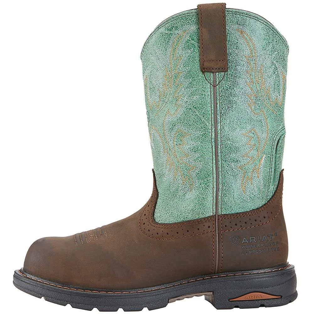 Ariat Tracey Oily Distressed Brown 9` Turq Top 3 Ariat Tracey Oily Distressed Brown 9` Turq Top - Image 3