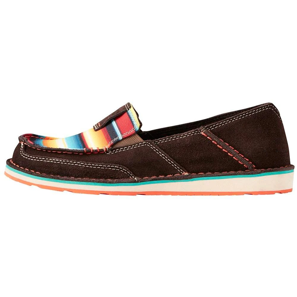 Women's Ariat Cruiser Chocolate Serape Suede Shoes - Image 2