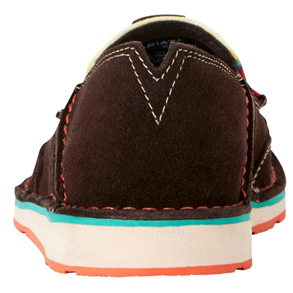 Women's Ariat Cruiser Chocolate Serape Suede Shoes - Image 3