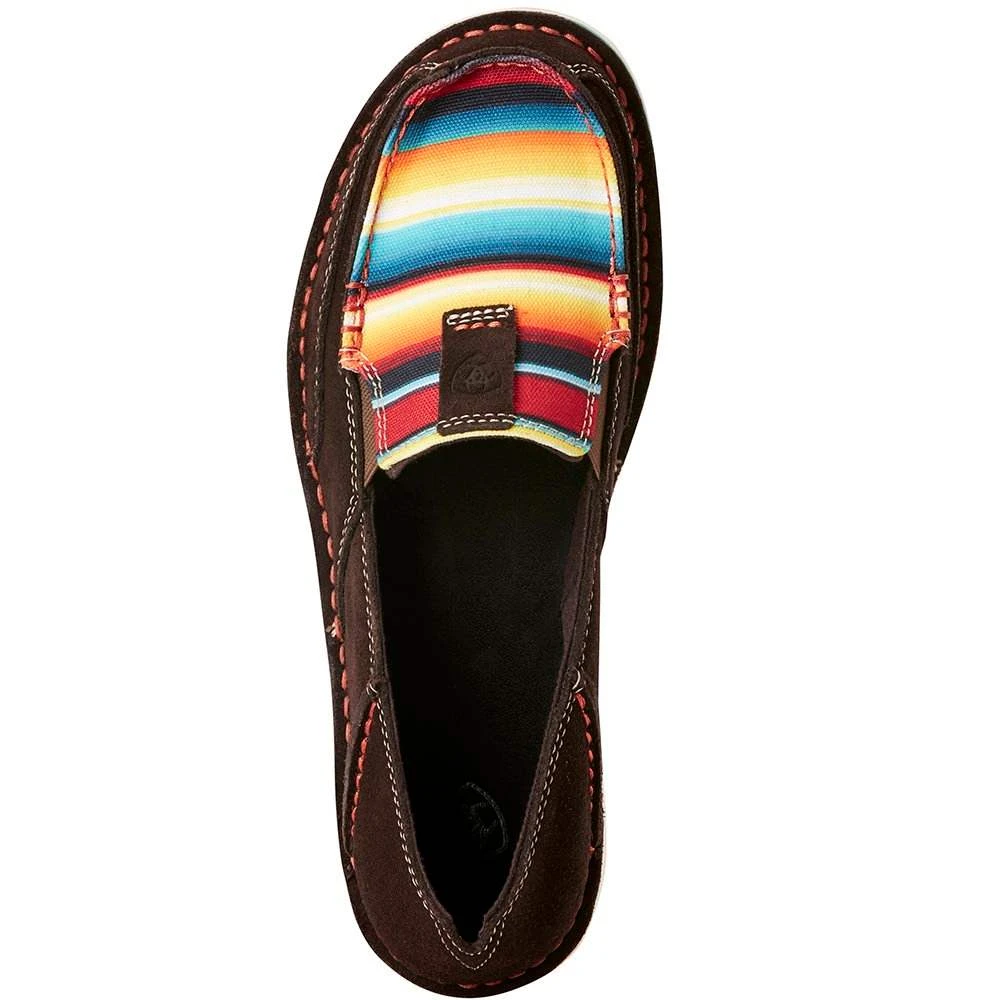 Women's Ariat Cruiser Chocolate Serape Suede Shoes - Image 4