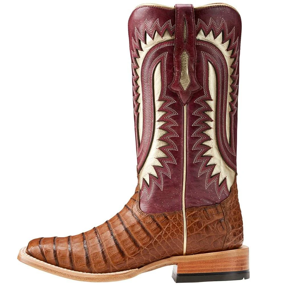 Men's Ariat Silverado Caiman Carmel Belly Blush Cowboy Boots 2 Men's Ariat Silverado Caiman Carmel Belly Blush Cowboy Boots - Image 2
