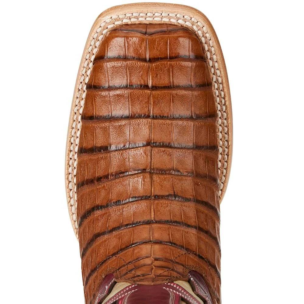 Men's Ariat Silverado Caiman Carmel Belly Blush Cowboy Boots 4 Men's Ariat Silverado Caiman Carmel Belly Blush Cowboy Boots - Image 4