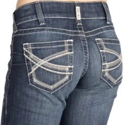 Ariat Ladies REAL Ivory Straight Leg Jeans 7 Ariat Ladies REAL Ivory Straight Leg Jeans -Ariat 10024300 3