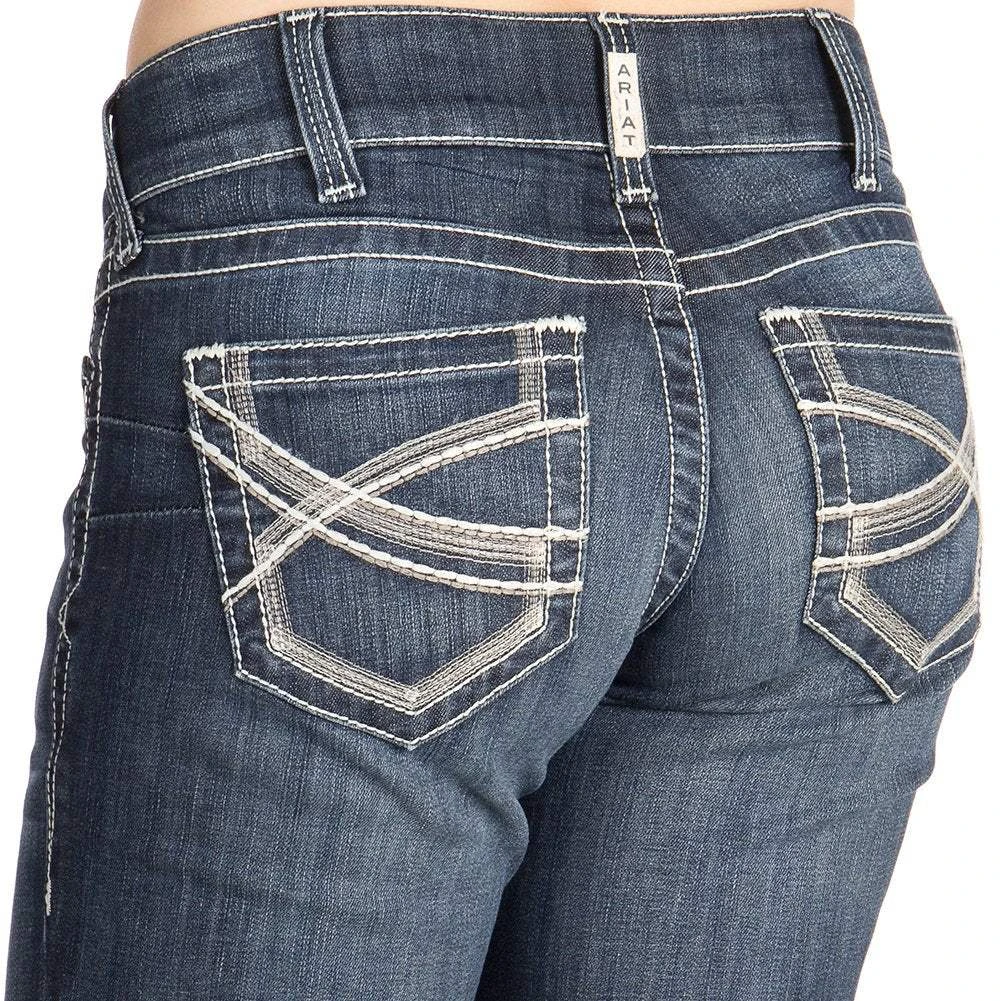 Ariat Ladies REAL Ivory Straight Leg Jeans 4 Ariat Ladies REAL Ivory Straight Leg Jeans - Image 4