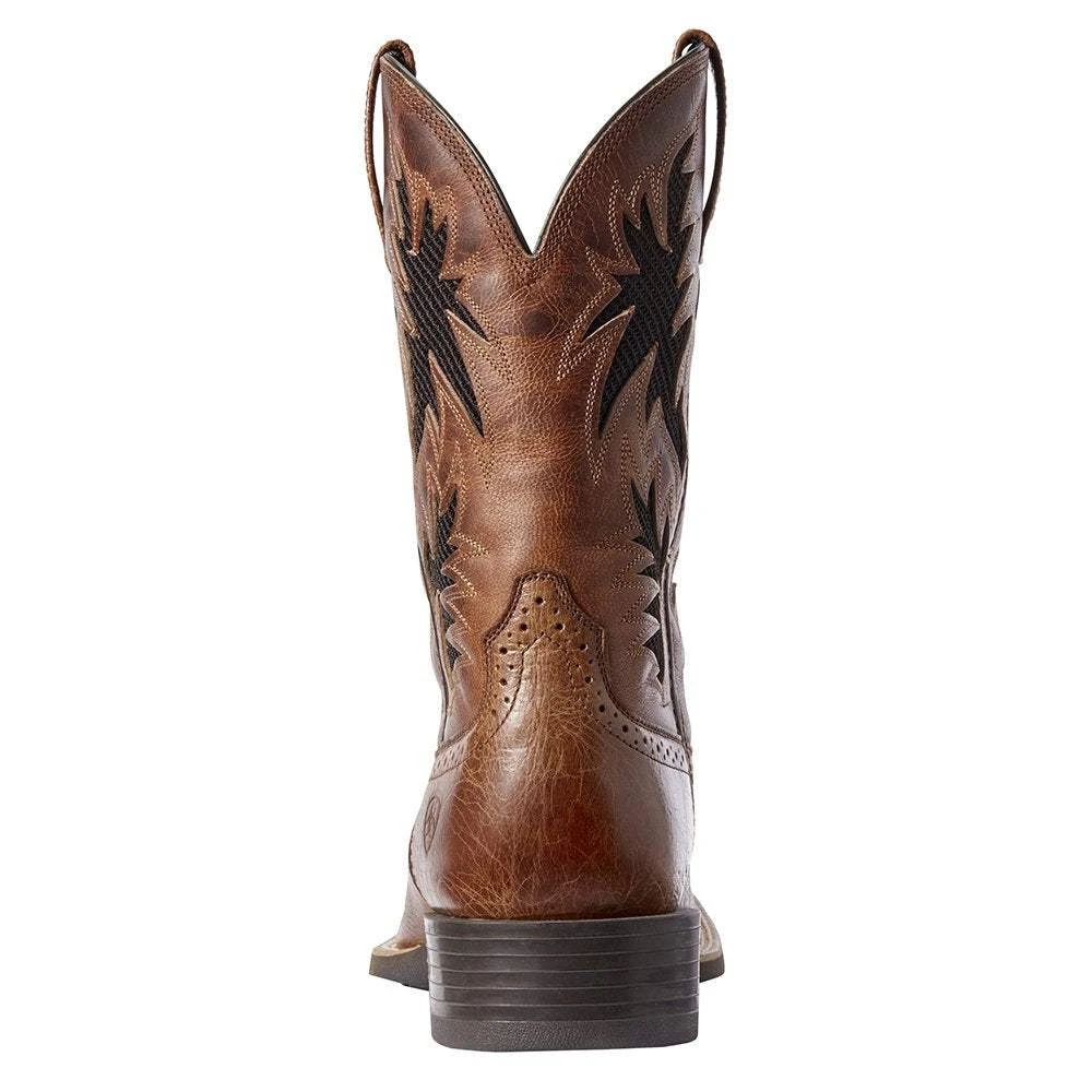Ariat Men's Sport Cool Venttek Dark Tan 11in. Two Tone Tan Top Cowboy Boot - Image 3