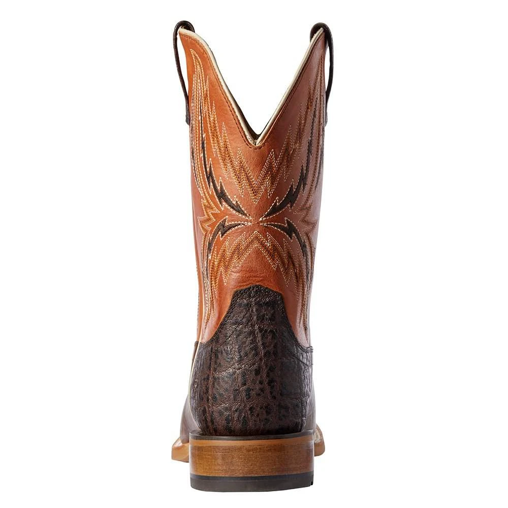 Ariat Men's Ariat Arena Rebound Chocolate 11in. Rave Orange Square Toe Cowboy Boot - Image 3
