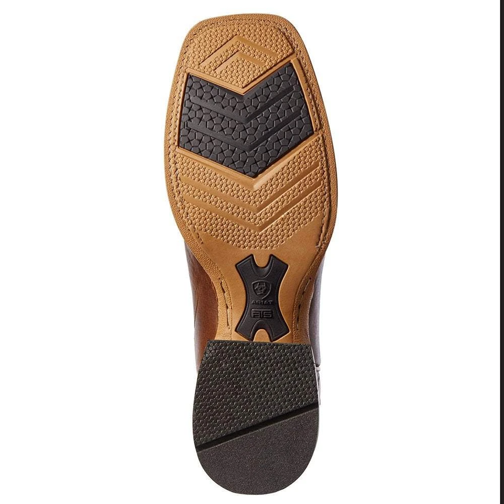 Ariat Men's Ariat Arena Rebound Chocolate 11in. Rave Orange Square Toe Cowboy Boot - Image 5