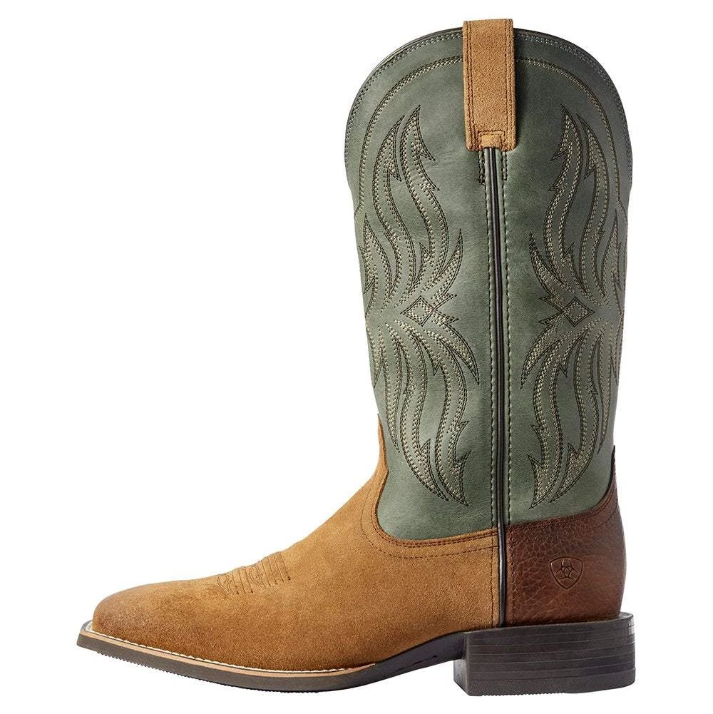 Ariat Men's Ariat Sport Rustler Dark Peanut 13in. Baltic Blue Square Toe Boot - Image 2