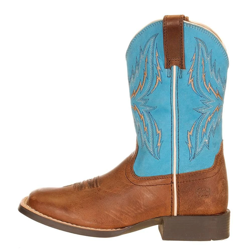 Ariat Youth Arena Rebound Billy Brown And Wild Blue Boot - Image 3
