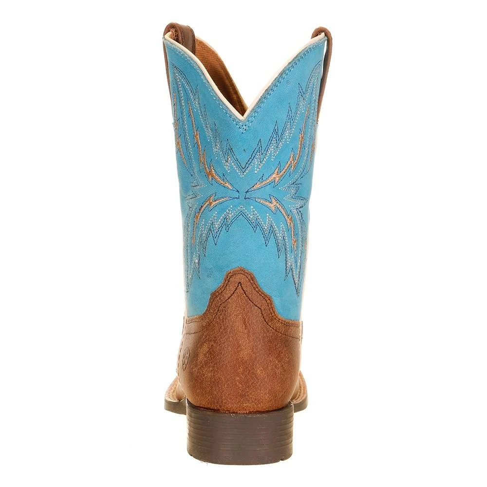 Ariat Youth Arena Rebound Billy Brown And Wild Blue Boot - Image 4