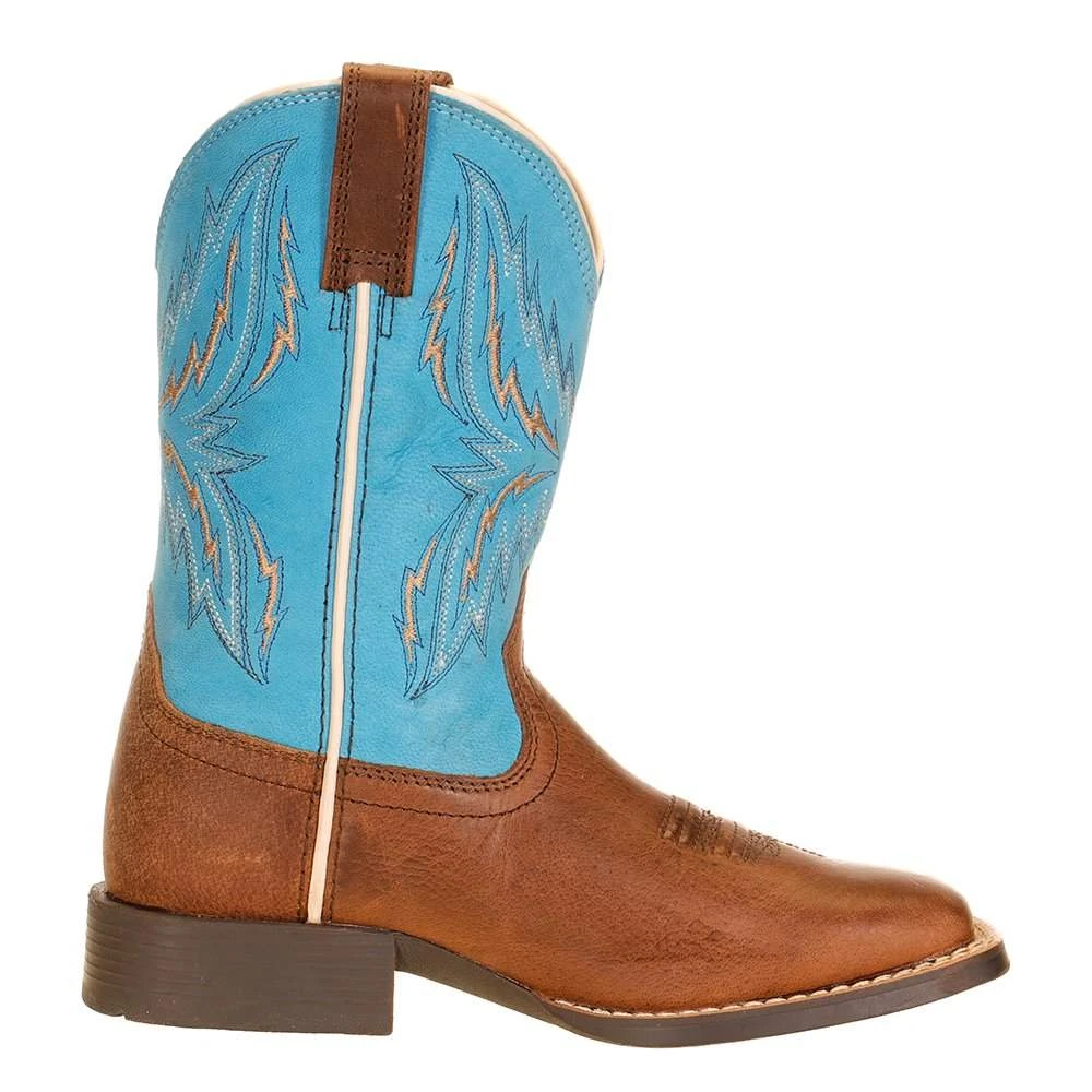 Ariat Youth Arena Rebound Billy Brown And Wild Blue Boot - Image 5