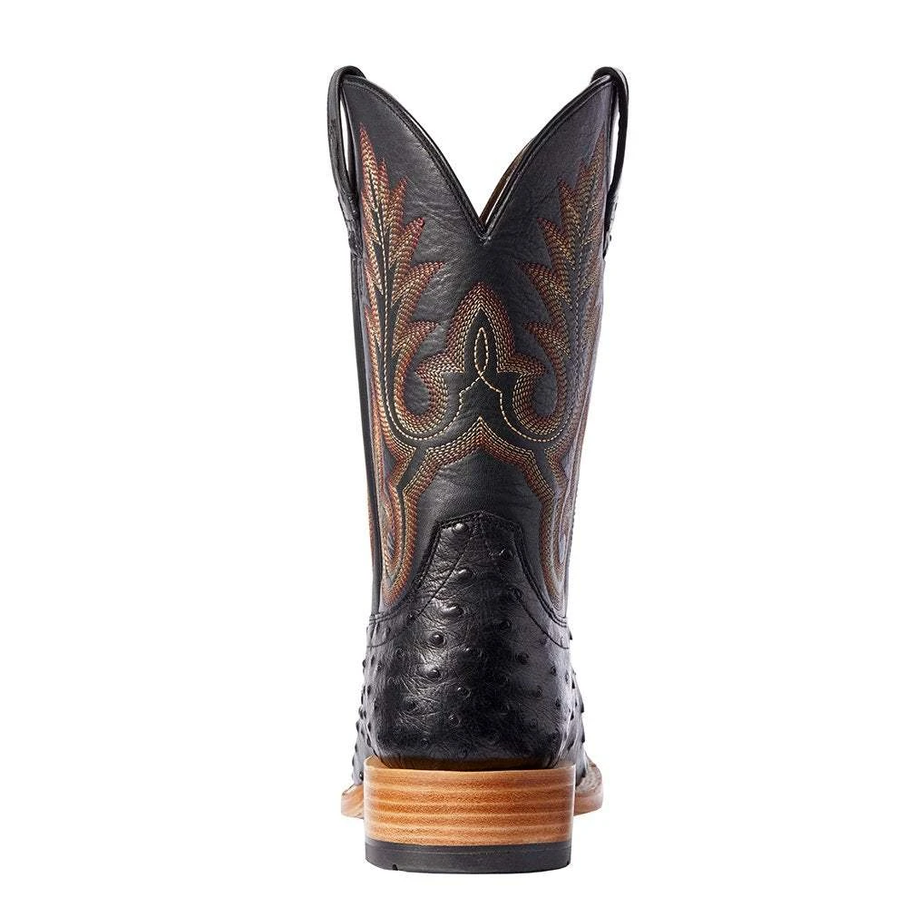 Ariat Men's Ariat Barker Black Full Quill Ostrich 11in. Liberty Black Top Cowboy Boots - Image 3