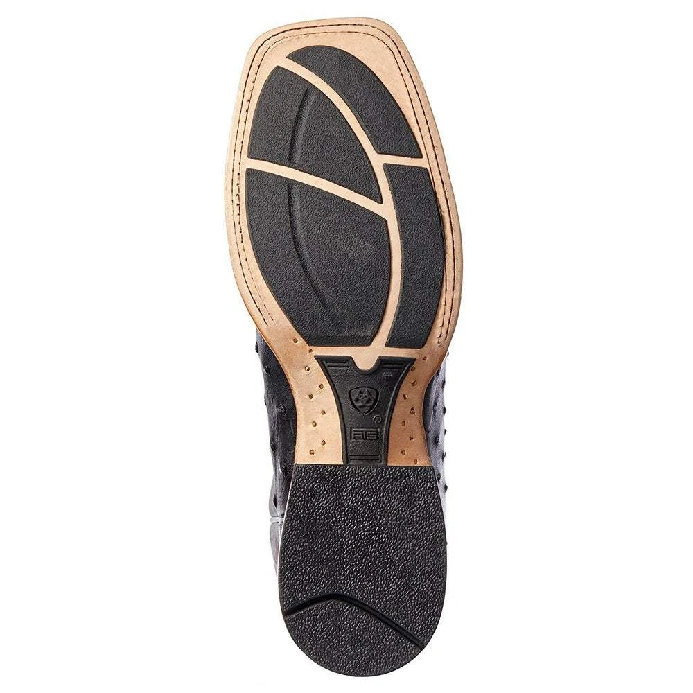 Ariat Men's Ariat Barker Black Full Quill Ostrich 11in. Liberty Black Top Cowboy Boots - Image 5