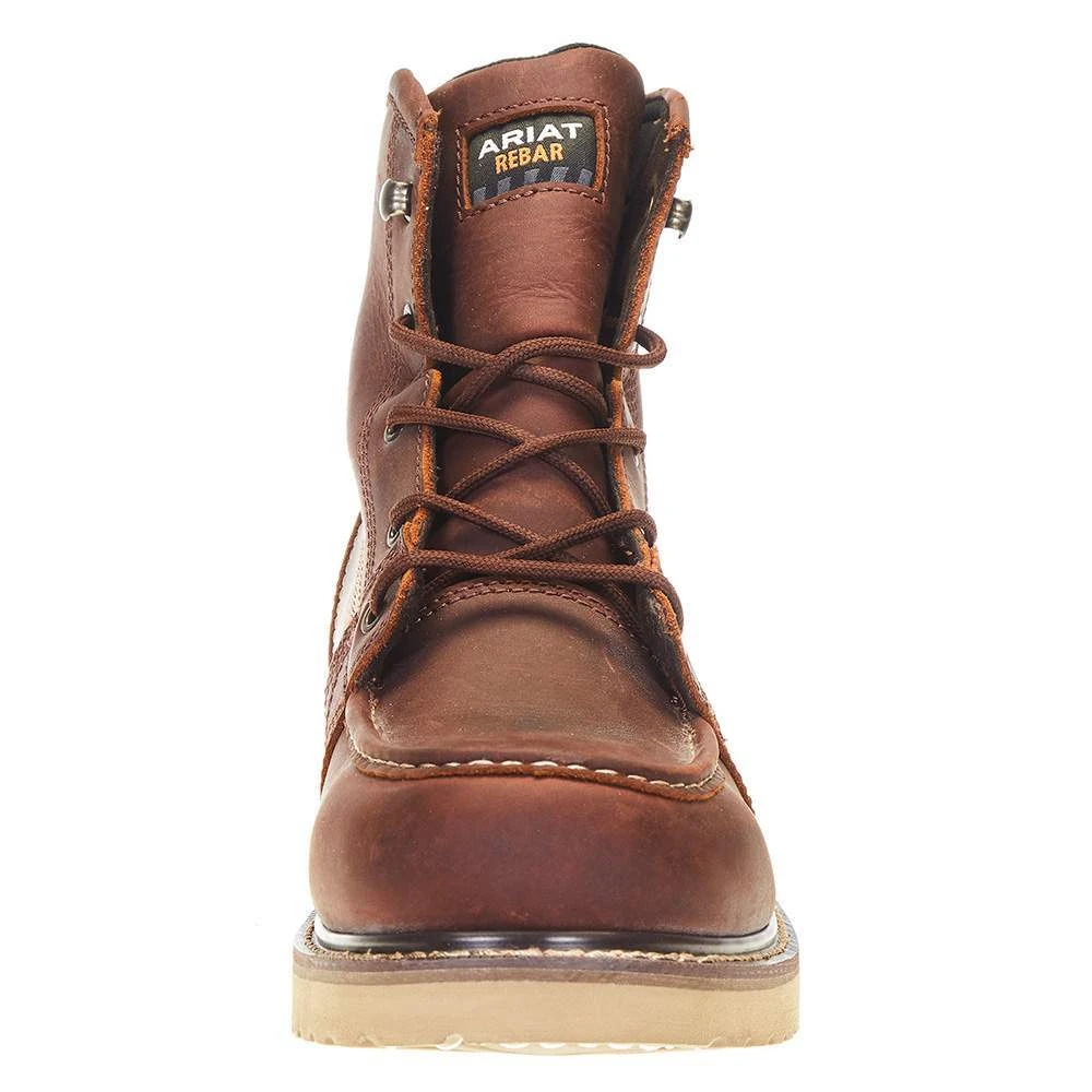Ariat Men's Rebar Rusted Copper H2O Wedge 6in. Moc Comp Lace Up Work Boot - Image 2