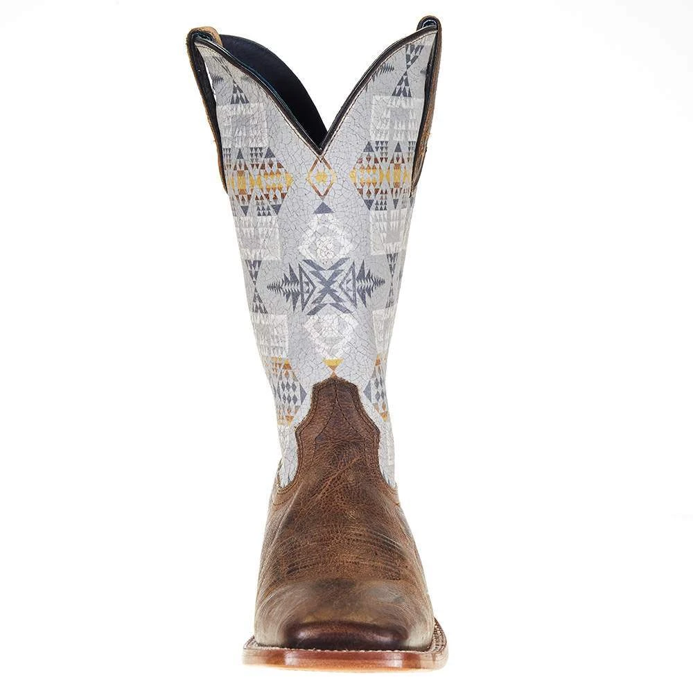 Ariat Men's Ariat Pendleton Circuit Noon Brown 13in. Arrowhead Top Square Toe Boot - Image 2