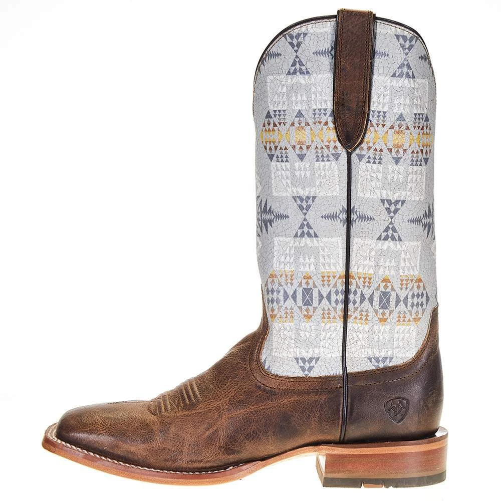 Ariat Men's Ariat Pendleton Circuit Noon Brown 13in. Arrowhead Top Square Toe Boot - Image 3