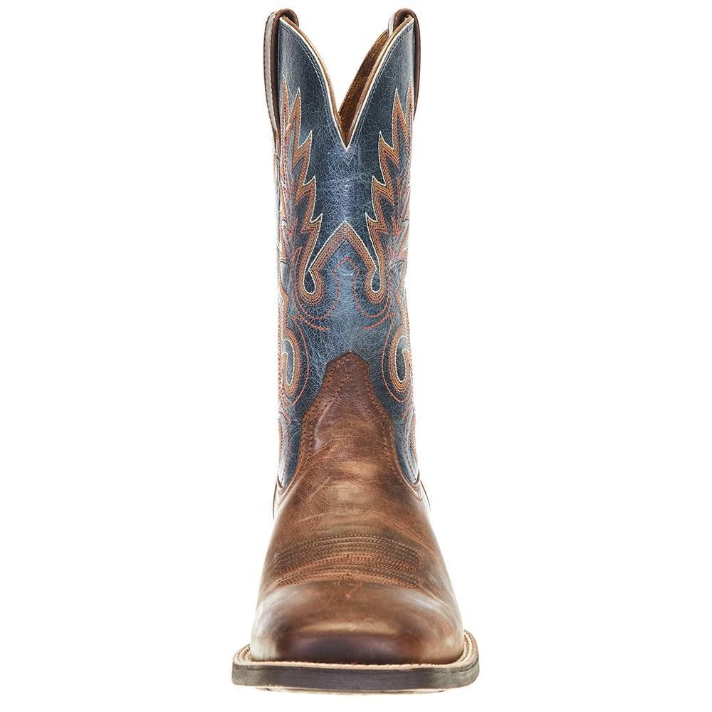 Ariat Men's Layton Weathered Chestnut 11in. Rail Blue Top Square Toe Boot - Image 2