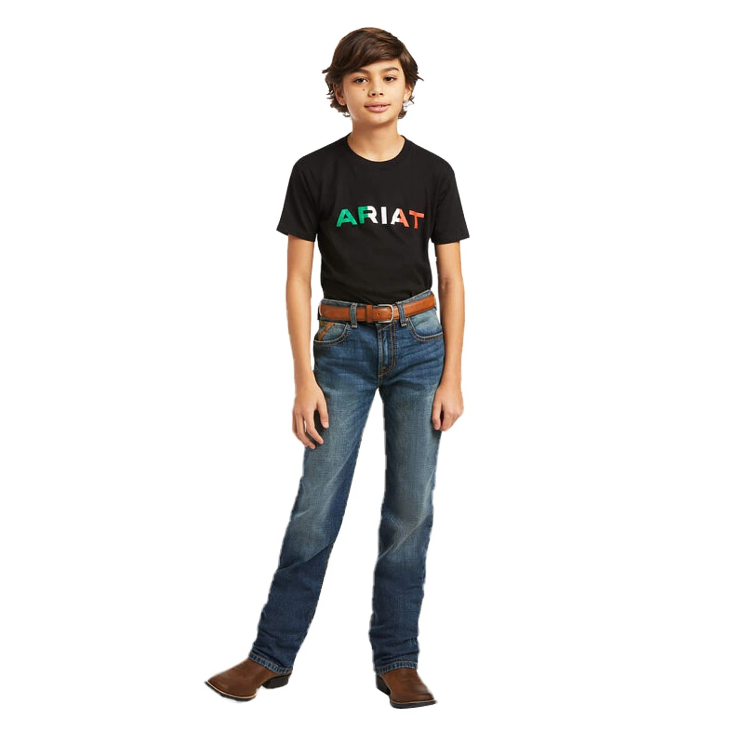Ariat Kids Viva Mexi Short Sleeve Black T-Shirt - Image 2