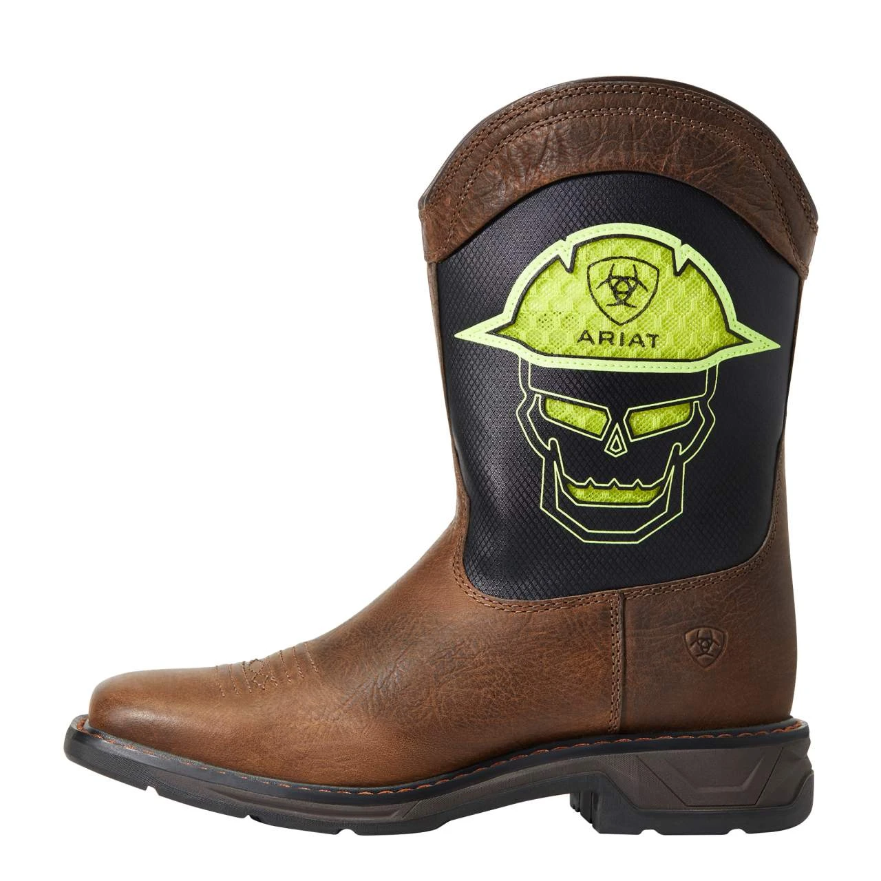 Ariat Youth Rust And Black Workhog XT Square Toe Western Boot - Image 2