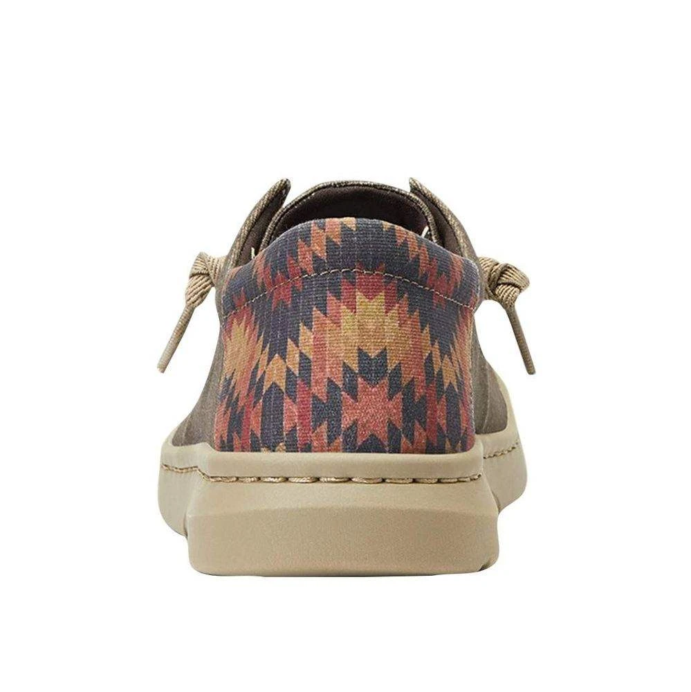 Ariat Men`s Hilo Stretch Lace Dark Tan/ Rust Aztec Print Casual Shoe - Image 3