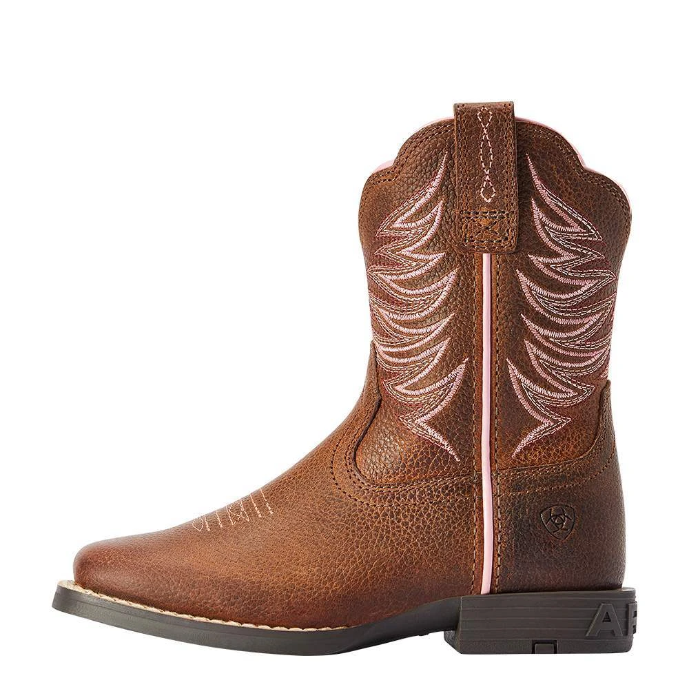 Ariat Kids Rowdy Brown Firecatcher Cowboy Boot - Image 2