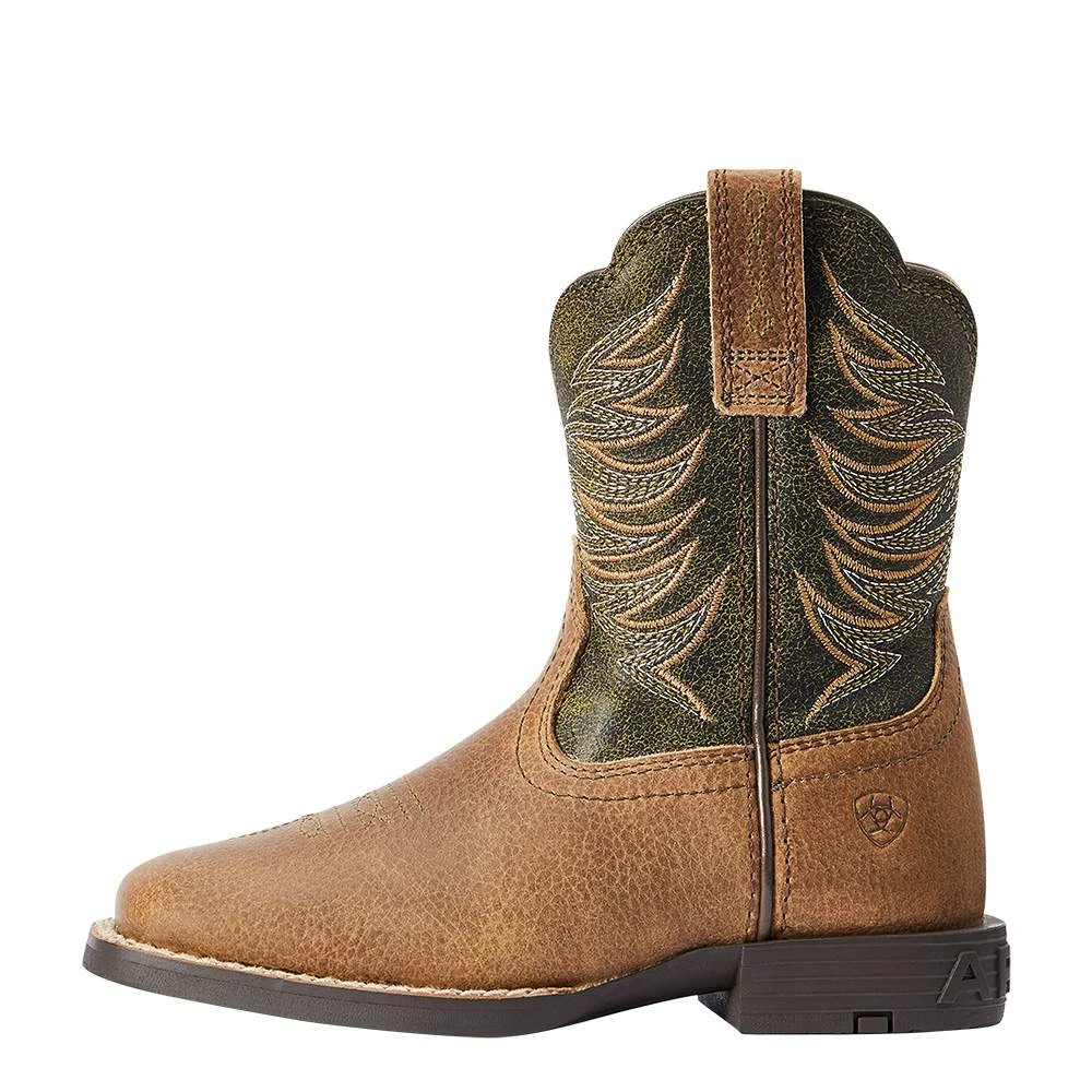 Ariat Kids Distressed Brown Alfalfa Firecatcher Cowboy Boot - Image 2