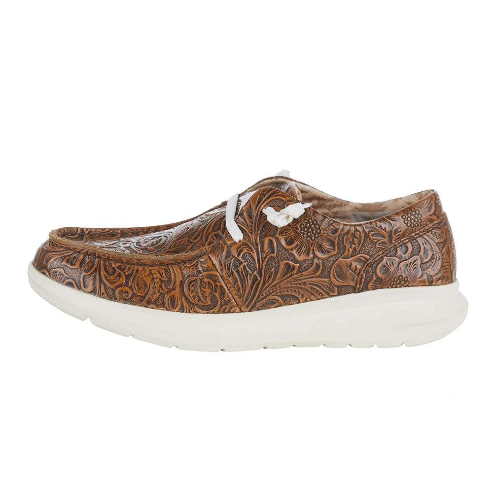Ariat Women's Brown Floral Emboss Hilo Casual Shoe - Image 3