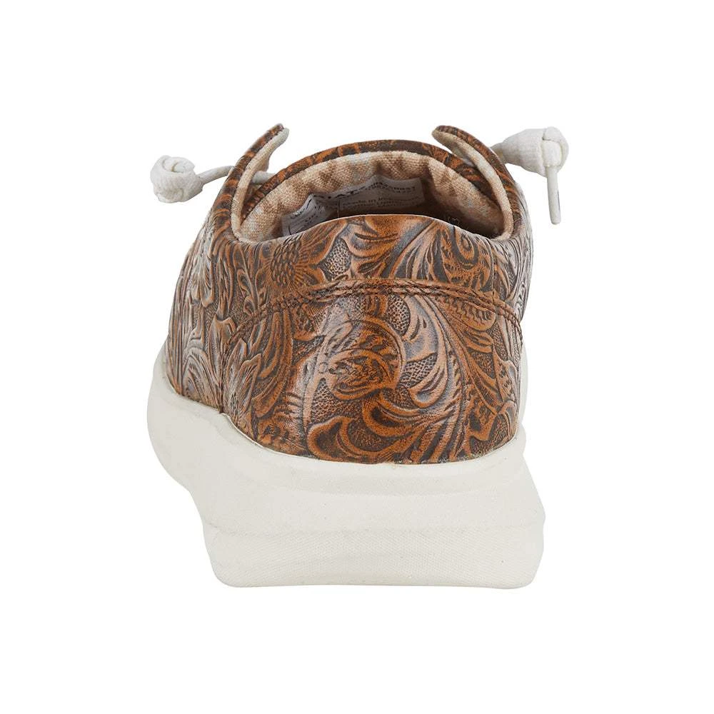 Ariat Women's Brown Floral Emboss Hilo Casual Shoe - Image 4