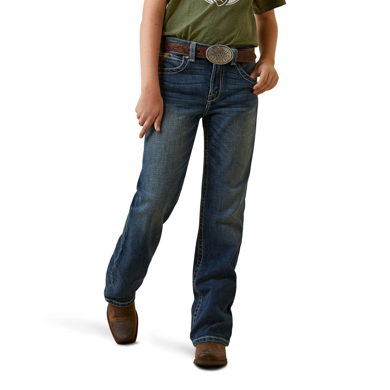 Ariat Boy's B4 Relaxed Rafael Bootcut Jeans - Image 2
