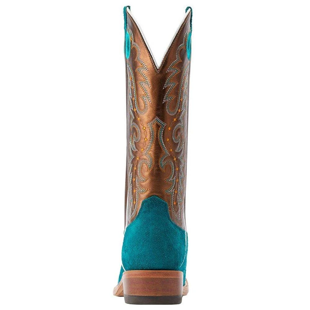 Ariat Womens Futurity Boon Ancient Turqouise Roughout Gilded Mocha Top Boot - Image 4