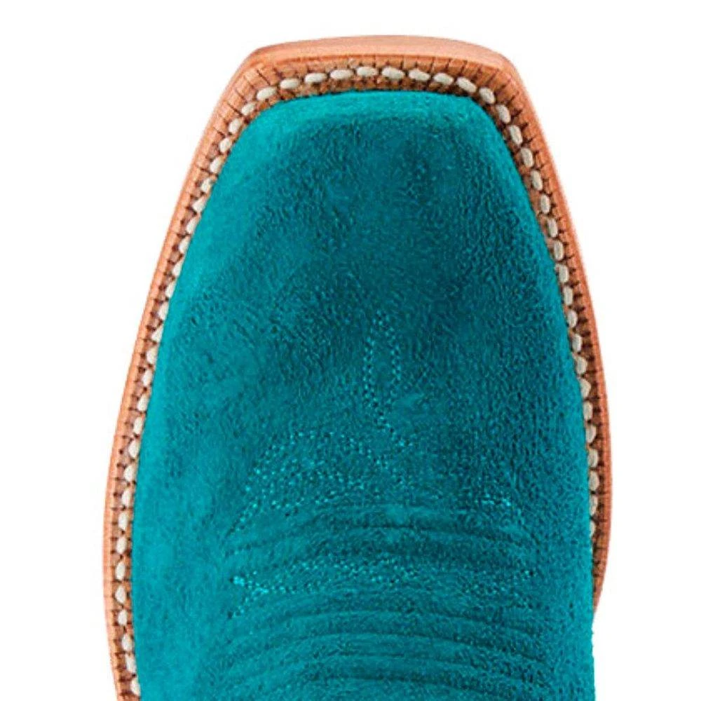 Ariat Womens Futurity Boon Ancient Turqouise Roughout Gilded Mocha Top Boot - Image 5