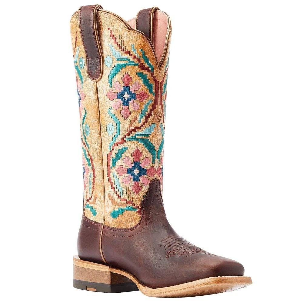 Ariat Women's Frontier Daniella Tan 13 In Sanded White Cowgirl Boot - Image 2