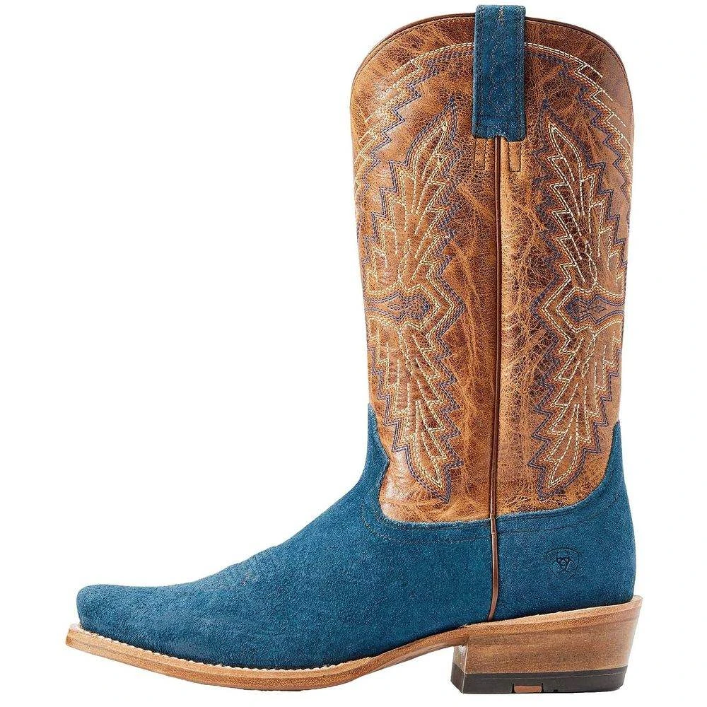 Ariat Men's Futurity Showman Navy Roughout Brown Top Cowboy Boot - Image 3