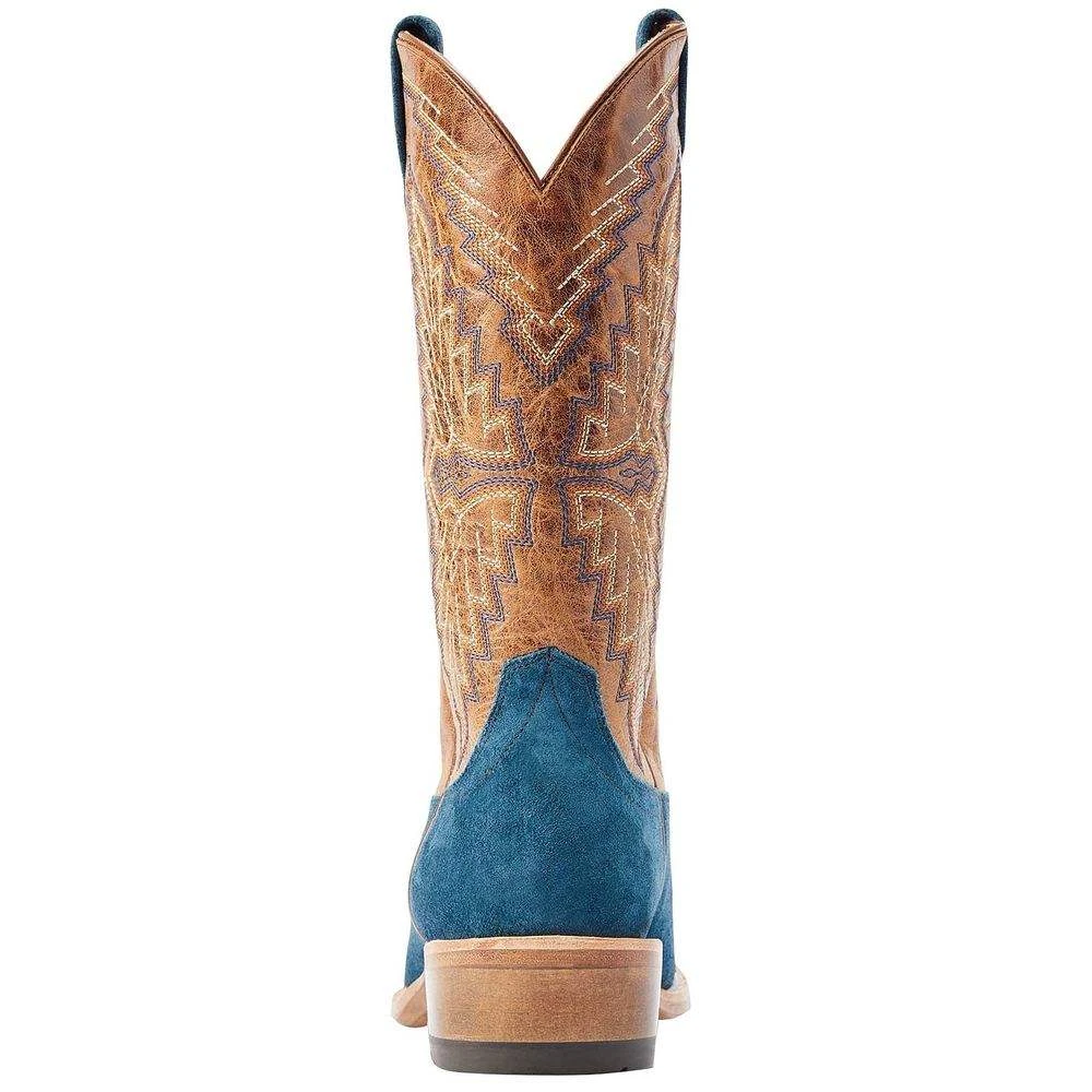 Ariat Men's Futurity Showman Navy Roughout Brown Top Cowboy Boot - Image 4