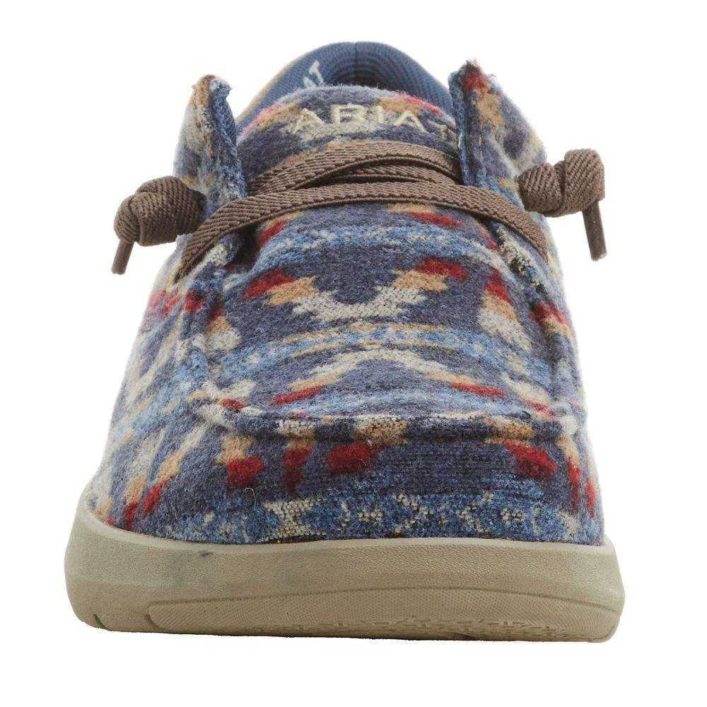 Ariat Men's Hilo Stretch Lace Blue Aztec Wooly Tan Casual Shoe - Image 3