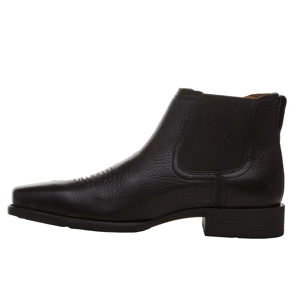 Ariat Men's Booker Ultra Square Toe 6in Black Deertan Top Pull On - Image 3