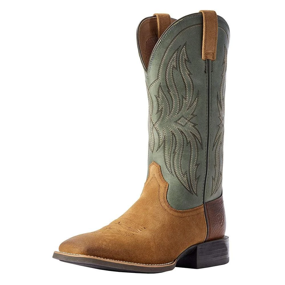 Ariat Men's Ariat Sport Rustler Dark Peanut 13in. Baltic Blue Square Toe Boot