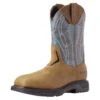 Ariat Men's Workhog TX Dare Aged Bark 11in. Steel Blue Top Soft Toe Work Boot