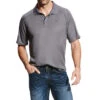 Ariat Men's Grey AC Polo Shirt