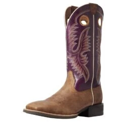 Ariat Men's Ariat Sport Valley Brown 13in. Perfect Purple Top Cowboy Boot