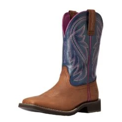 Ariat Womens Light Toffee/Navy Top Boot