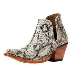 Ariat Women`s Black White Snake Dixon Bootie