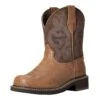 Women Ariat Brown Croc/ Fudge 8` FatBaby Western Boot