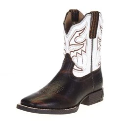 Youth Ariat Sorting Pen Marbled Mahogany Cowboy Boot