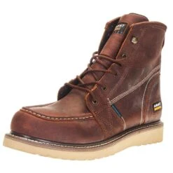 Ariat Men's Rebar Rusted Copper H2O Wedge 6in. Moc Comp Lace Up Work Boot