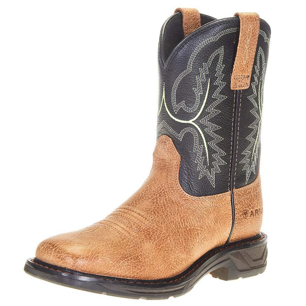 Ariat Youth Bark And Black Forest Workhog XT Cowboy Boot