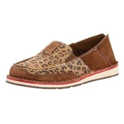 Ariat Women's Ariat Cruiser Dark Earth/Cheetah Slip-On