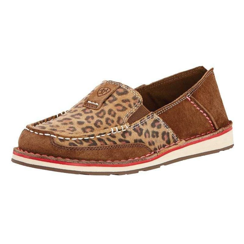 Ariat Women's Ariat Cruiser Dark Earth/Cheetah Slip-On